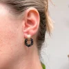 Petite Beaded Drop Earrings - Jet