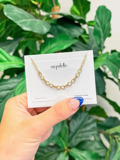 Petite Infinity Linked Chain Necklace - Gold