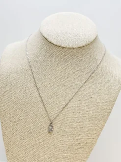 Petite Pineapple Pendant Necklace - Silver