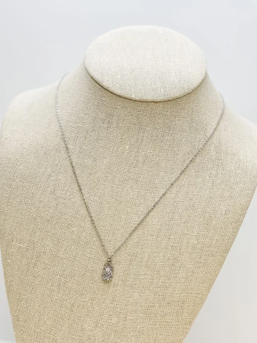 Petite Pineapple Pendant Necklace - Silver