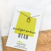 Petite State Outline Pendant Necklaces by Lucky Feather - Utah