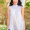 Photo Op Sleeveless Blouse