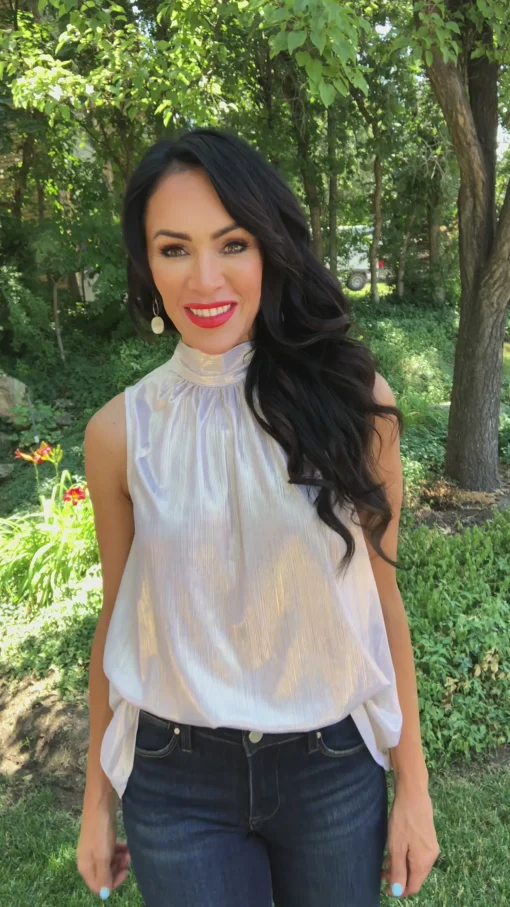 Photo Op Sleeveless Blouse