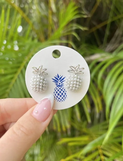 Pineapple Pearl Pop Studs