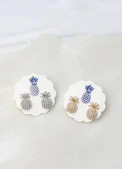 Pineapple Pearl Pop Studs