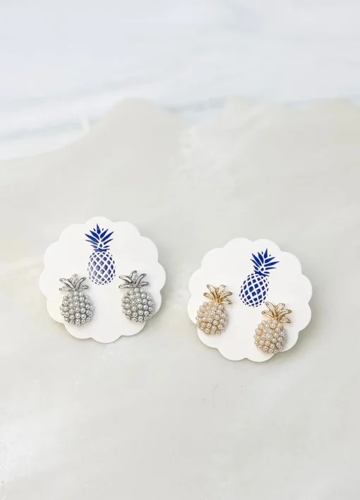 Pineapple Pearl Pop Studs