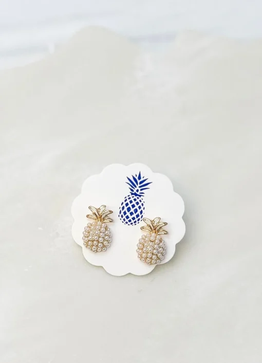 Pineapple Pearl Pop Studs