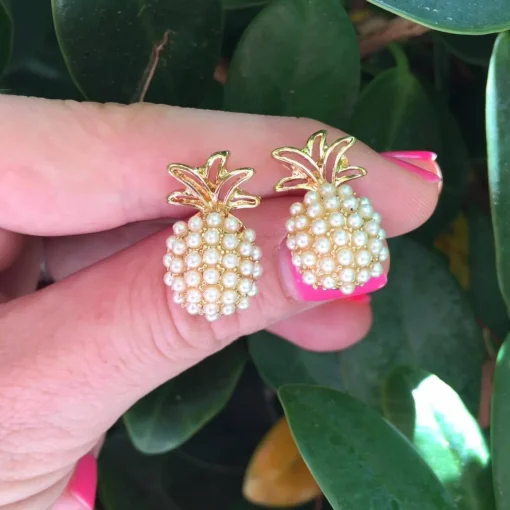 Pineapple Pearl Pop Studs
