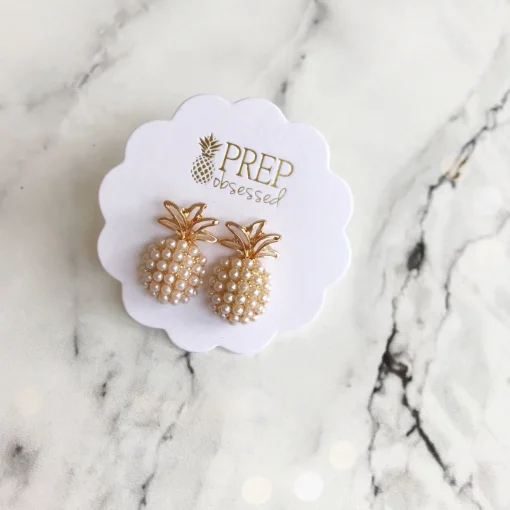 Pineapple Pearl Pop Studs