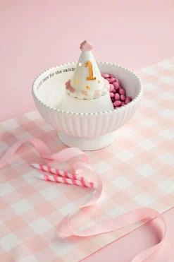 Pink 1st Birthday Hat Light-Up Sitter by Mud Pie