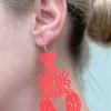 Pop Art Lobster Dangle Earrings