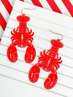 Pop Art Lobster Dangle Earrings