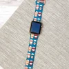 Pumpkin Latte Printed Silicone Smart Watch Band - Teal