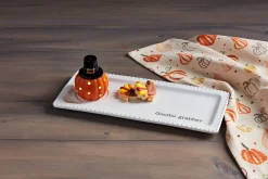 Pumpkin Pilgrim Light-Up Sitter by Mud Pie