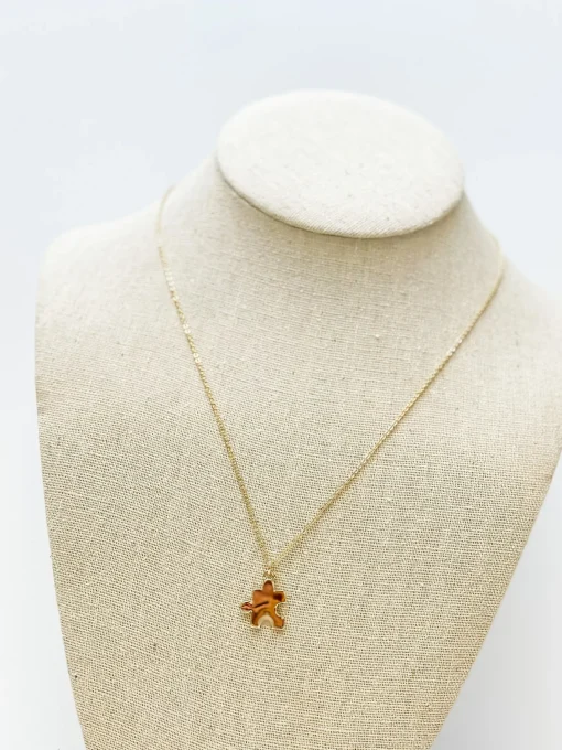 Puzzle Piece Pendant Necklace - Gold