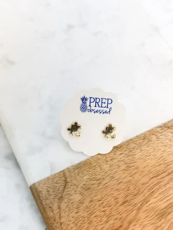 Puzzle Piece Stud Earrings - Gold