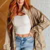 Rain, Rain Go Away Parachute Jacket in Camel