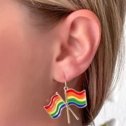 Rainbow Flag Dangle Earrings