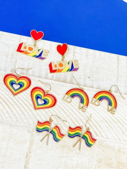 Rainbow Flag Dangle Earrings