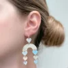 Rainbow Heart Iridescent Dangle Earrings
