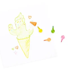 Rainbow Scoops Vanilla Stacking Erasable Crayons