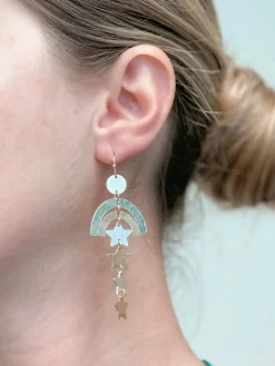 Rainbow Stars Dangle Earrings