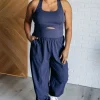 Raising Heart Rate Cut Out Jumpsuit in Navy