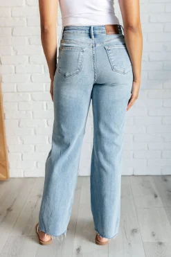 Ramona High Rise Rigid Magic Destroyed Straight Jeans by Judy Blue