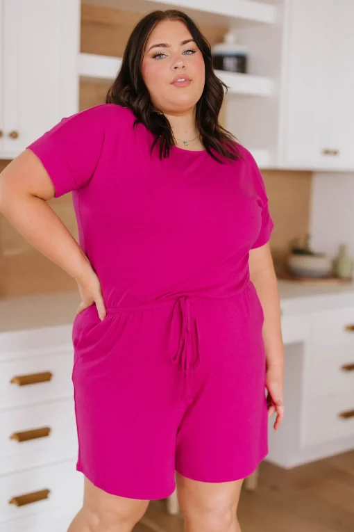 Real Cozy Romper in Magenta (Ships in 1-2 Weeks)