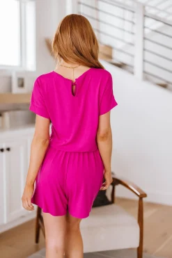Real Cozy Romper in Magenta (Ships in 1-2 Weeks)