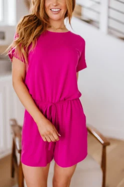 Real Cozy Romper in Magenta (Ships in 1-2 Weeks)