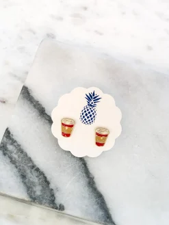 Red Coffee Cup Signature Enamel Studs by Prep Obsessed