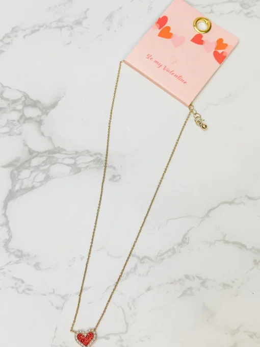 Red Heart Pendant Necklace
