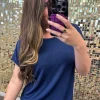 Relaxed Fit Round Neck Short Sleeve Top - Navy by Sew In Love
