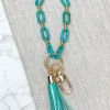 Resin Chainlink Bracelet Keychain - Mint