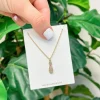 Rhinestone Bowling Pendant Necklace