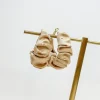 Rhinestone Scrunchie Hoop Earrings - Coco