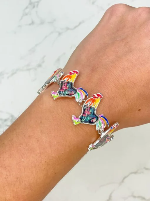 Rooster Printed Magnetic Bracelet