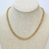 Round Box Chain Necklace - Gold