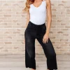 Ryan High Rise Button Fly Wide Leg Crop Jeans by Judy Blue
