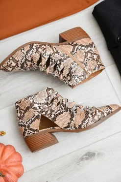 Sadie Ankle Boots In Snakeskin