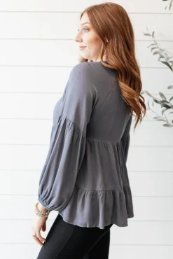 Sassy Swing Top in Charcoal