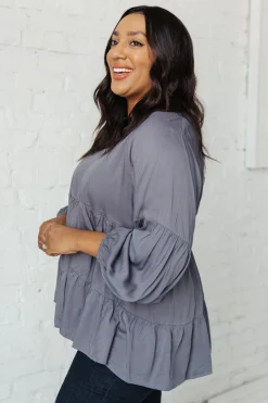 Sassy Swing Top in Charcoal