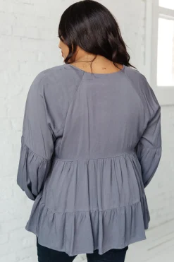 Sassy Swing Top in Charcoal