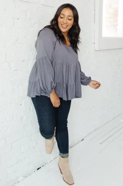 Sassy Swing Top in Charcoal