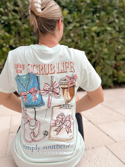 'Scrub Life' Bows Short Sleeve Tee by Simply Southern