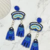 Scuba Diving Beaded Dangle Earrings