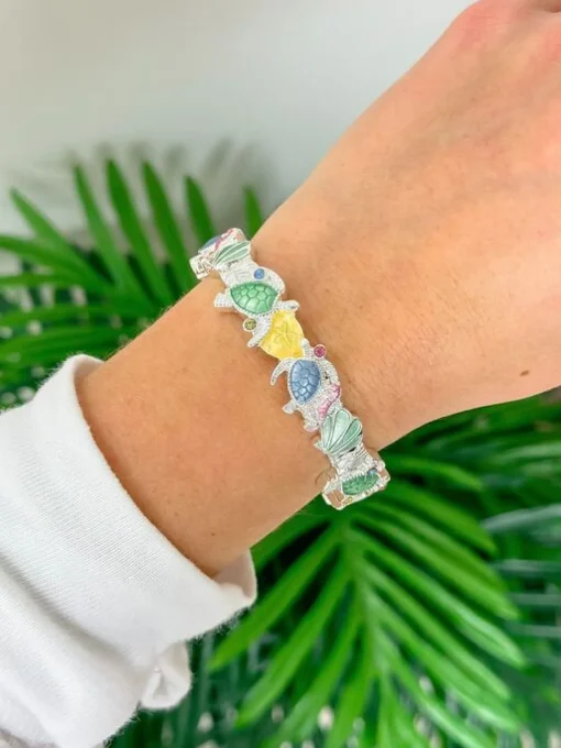 Sea Life Enamel Stretch Bracelet