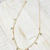 Semi Precious Dangle Charm Necklace - Spotted