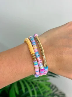 Shimmer Rubber Disc Stretch Stack - Multi